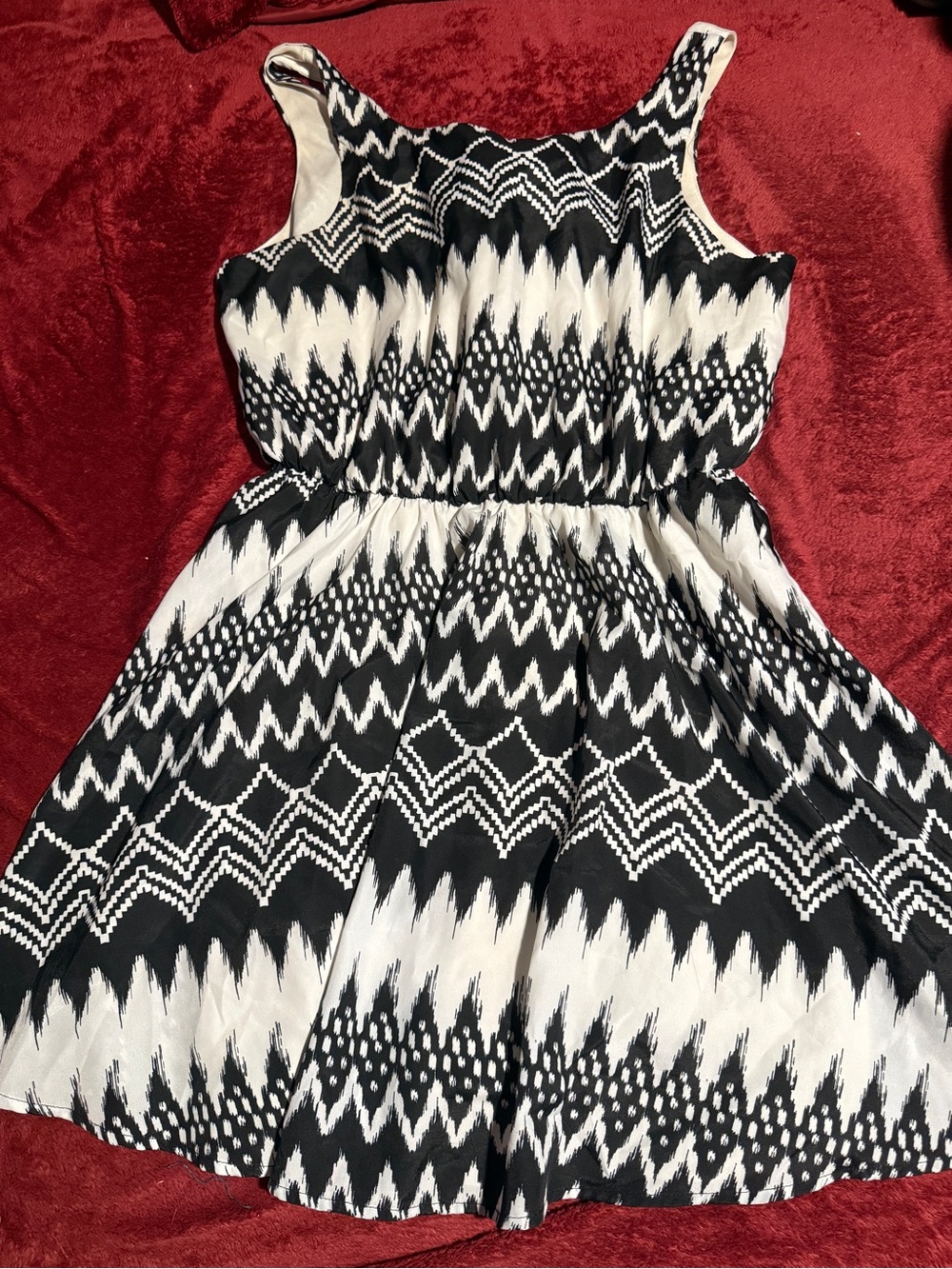 Black & White Patterned Summer Dress